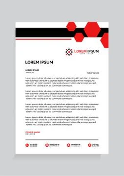 Letterhead Template Vector 스톡 일러스트