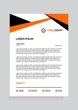 Letterhead Template Vector 스톡 일러스트