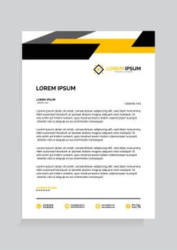 Letterhead Template Vector Illustrazione stock