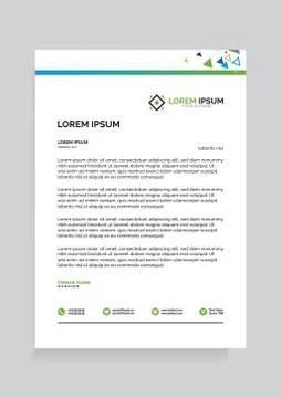 Letterhead Template Vector 스톡 일러스트
