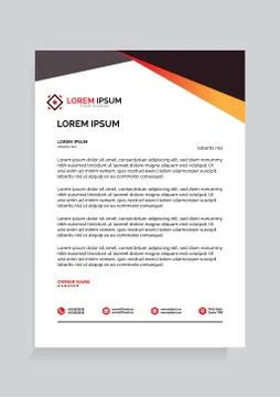 Letterhead Template Vector 스톡 일러스트