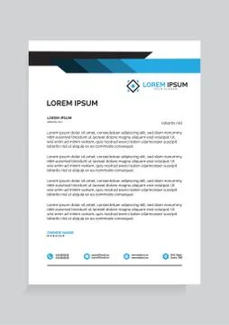 Letterhead Template Vector 스톡 일러스트