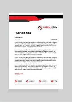 Letterhead Template Vector 스톡 일러스트