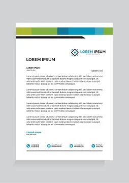 Letterhead Template Vector Illustrazione stock