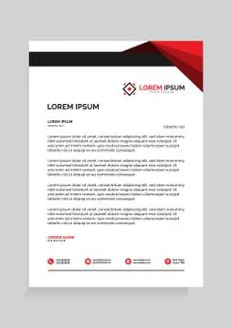 Letterhead Template Vector 스톡 일러스트