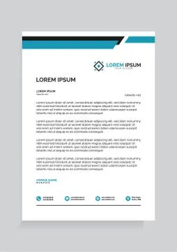 Letterhead Template Vector Иллюстрация