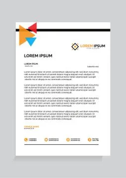 Letterhead Template Vector Иллюстрация