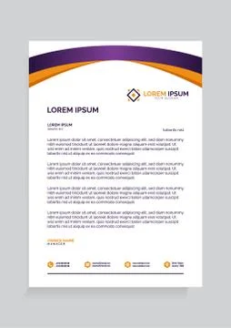 Letterhead Template Vector 스톡 일러스트