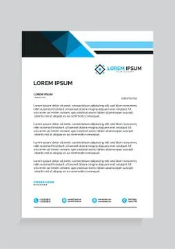 Letterhead Template Vector Illustrazione stock