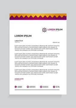 Letterhead Template Vector Illustrazione stock