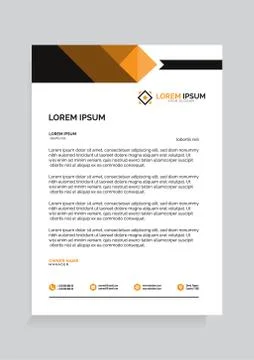 Letterhead Template Vector 스톡 일러스트