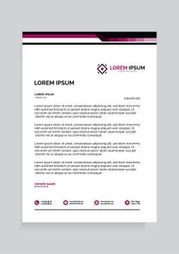 Letterhead Template Vector Иллюстрация