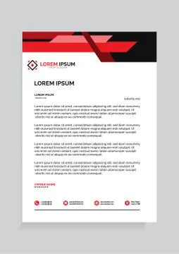 Letterhead Template Vector 스톡 일러스트