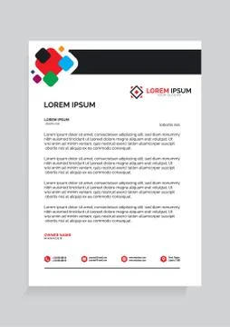 Letterhead Template Vector 스톡 일러스트