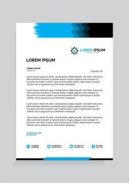 Letterhead Template Vector 스톡 일러스트
