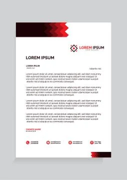 Letterhead Template Vector 스톡 일러스트