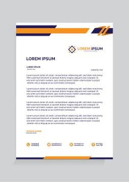 Letterhead Template Vector Иллюстрация