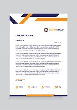 Letterhead Template Vector 스톡 일러스트