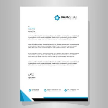 Letterhead Template Vector 스톡 일러스트