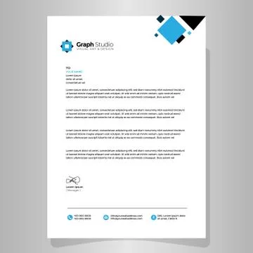 Letterhead Template Vector 스톡 일러스트