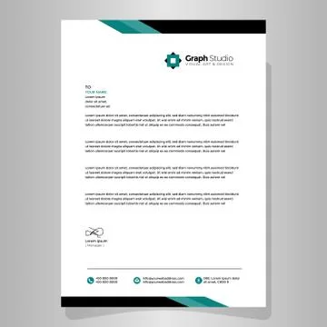 Letterhead Template Vector 스톡 일러스트