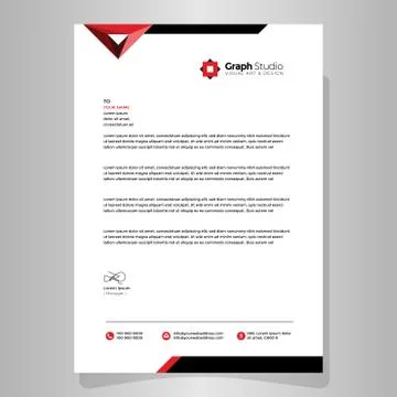Letterhead Template Vector 스톡 일러스트