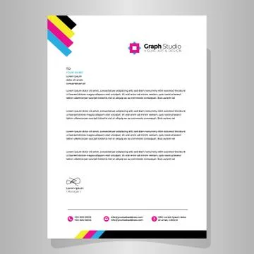 Letterhead Template Vector 스톡 일러스트
