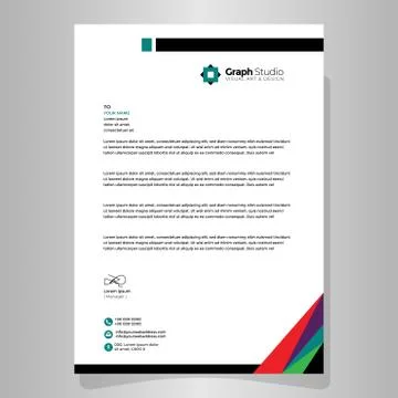 Letterhead Template Vector 스톡 일러스트