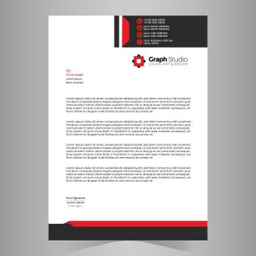 Letterhead Template Vector 스톡 일러스트