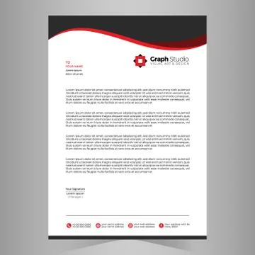 Letterhead Template Vector 스톡 일러스트
