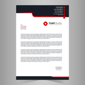 Letterhead Template Vector 스톡 일러스트
