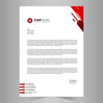 Letterhead Template Vector 스톡 일러스트