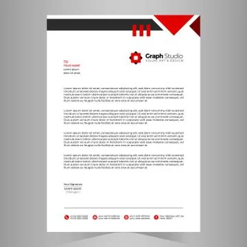 Letterhead Template Vector 스톡 일러스트