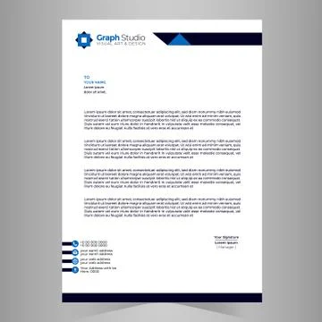 Letterhead Template Vector 스톡 일러스트