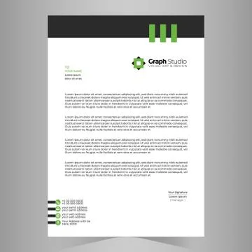 Letterhead Template Vector 스톡 일러스트