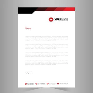 Letterhead Template Vector 스톡 일러스트
