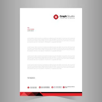 Letterhead Template Vector 스톡 일러스트