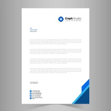 Letterhead Template Vector 스톡 일러스트