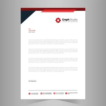 Letterhead Template Vector 스톡 일러스트
