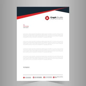 Letterhead Template Vector 스톡 일러스트