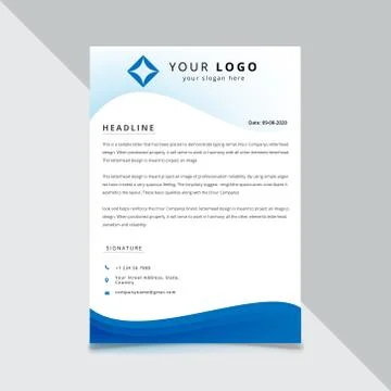 Letterhead template vector minimalist style Stock Illustration
