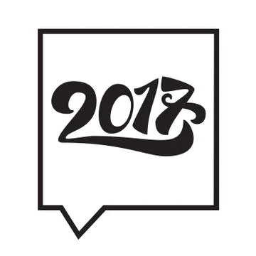 Lettering 2017 banner Stock Illustration