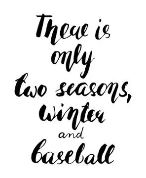 Lettering about baseball Stock Illustration