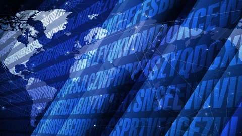 Lettering and characters chaotic typographic composition for creative Stock Footage 260733597