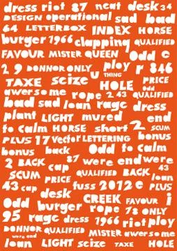 LETTERING AND NUMBER Illustrazione stock