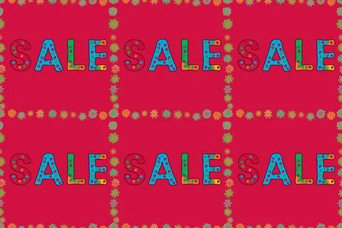 Lettering. Bright abstract background with text. Pictures in blue, orange and re Ilustração Stock