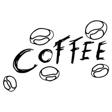 Lettering "coffee time". Vector illustration of calligraphy lettering coffee. Stock Illustration