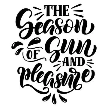 Lettering composition about summer Stock Illustration