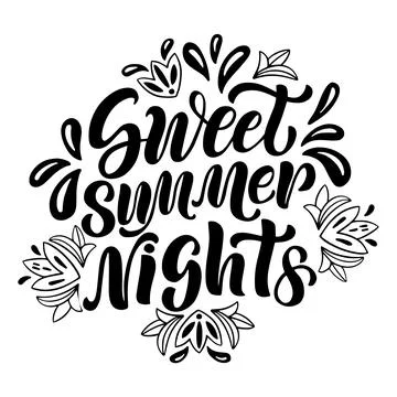 Lettering composition about summer Stock Illustration