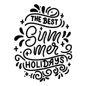 Lettering composition - the best summer holidays Stock Illustration